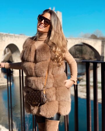 100% Real Fur Vest Kaylee - Real Fur Vests for Women - Aria Moda