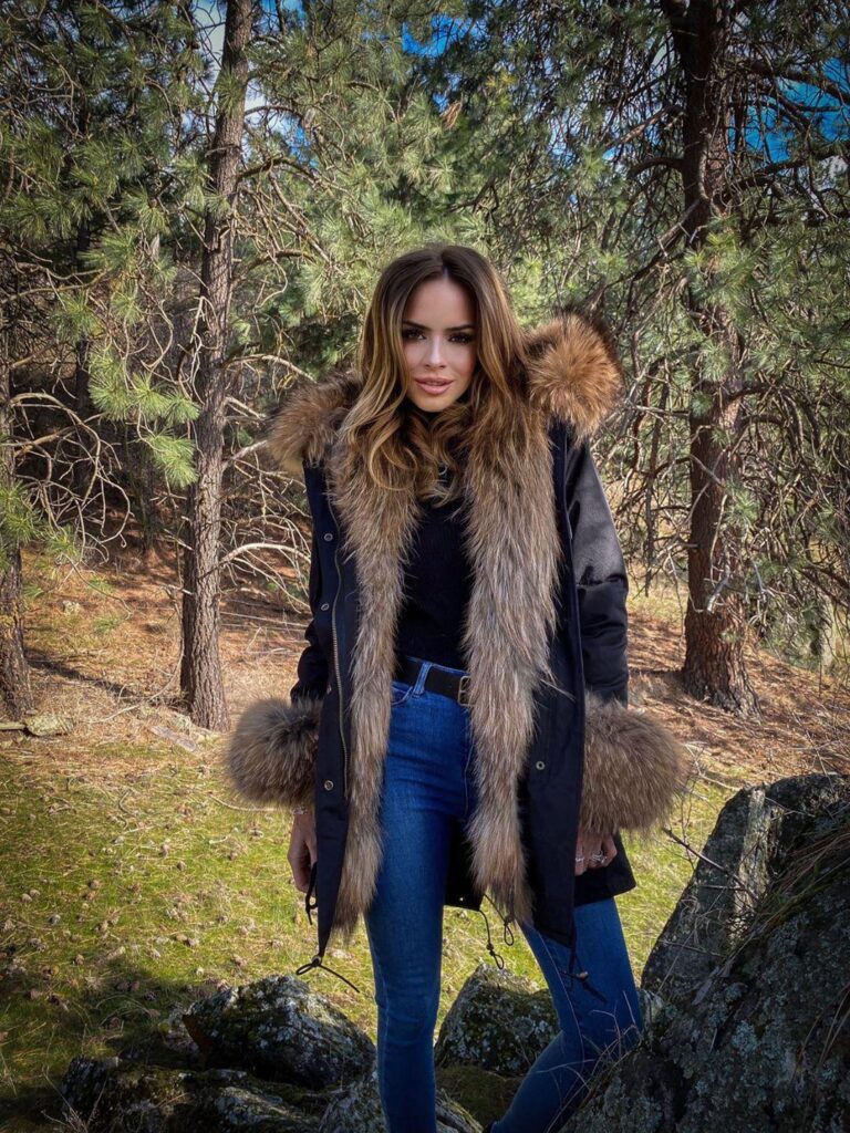 Raccoon Fur Parka Mabel Real Fur Parkas For Women Aria Moda